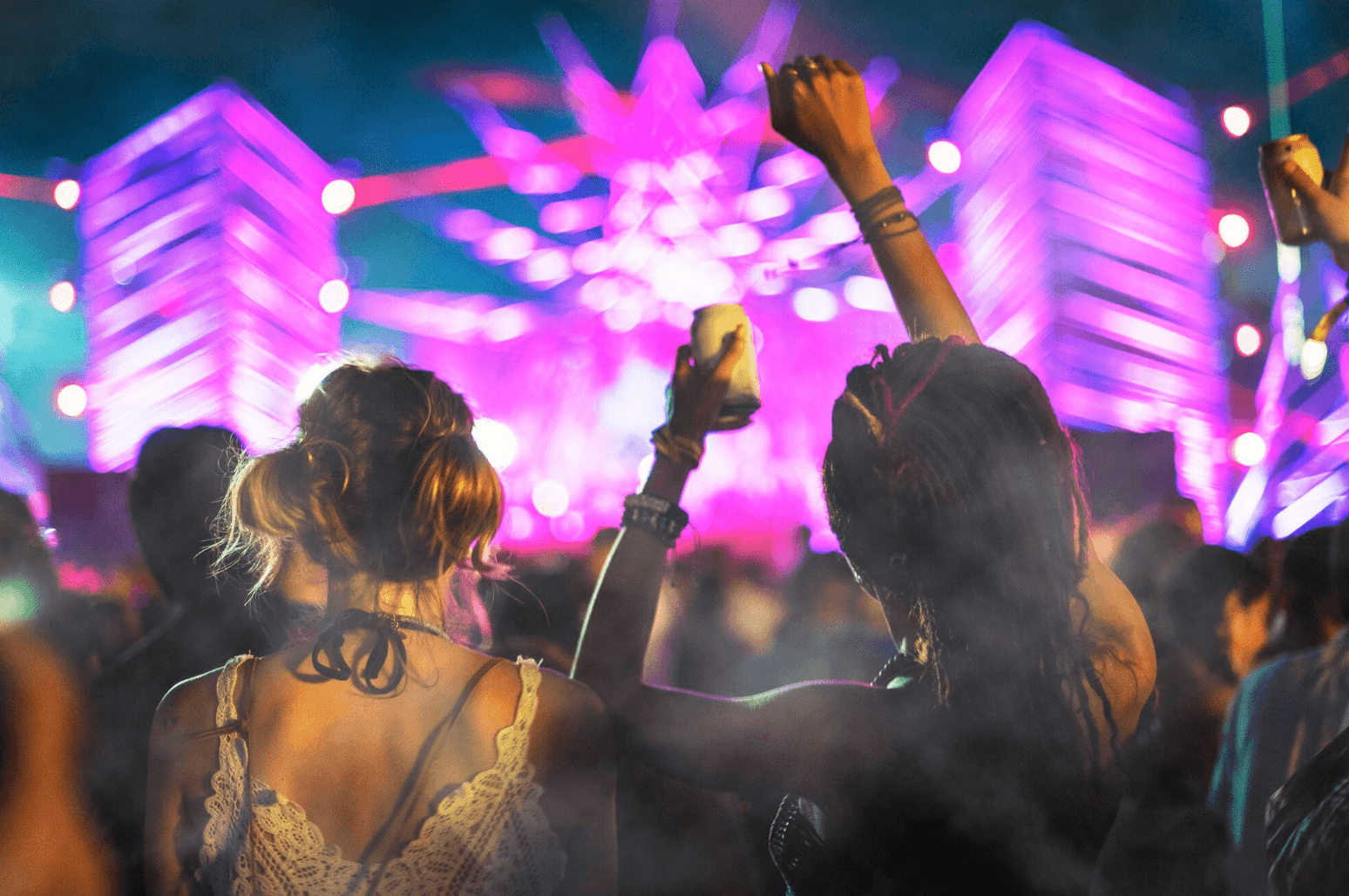 Concert guests watching a live event