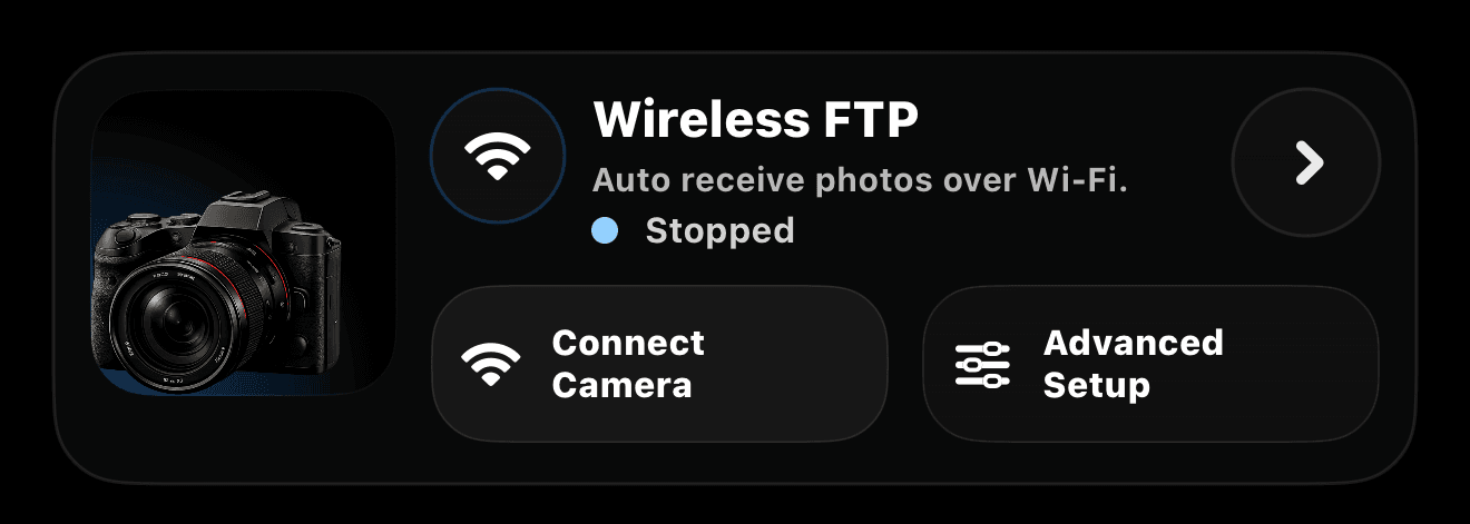 IR Studio Live wireless FTP receiver connection option
