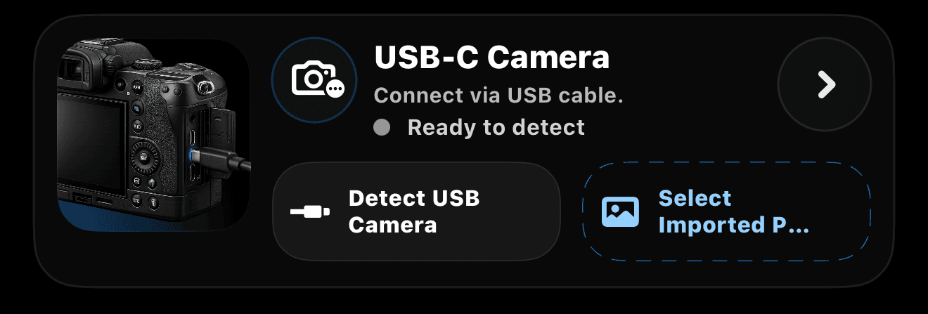 IR Studio Live USB-C import connection option