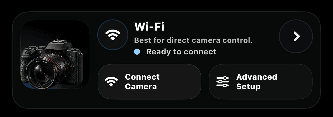 IR Studio Live Canon Wi-Fi camera connection option